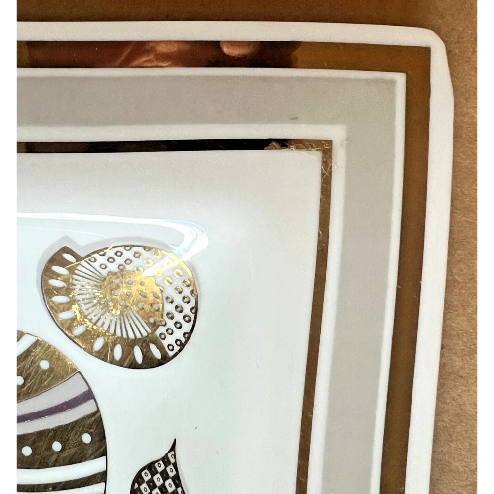 VTG Georges Briard Double Platter | Shell Design |‎ MCM Elegance